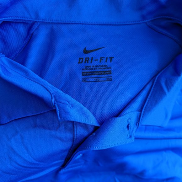 Nike Royal Blue and White Training Performance Polo XXL - Picture 7 of 8
